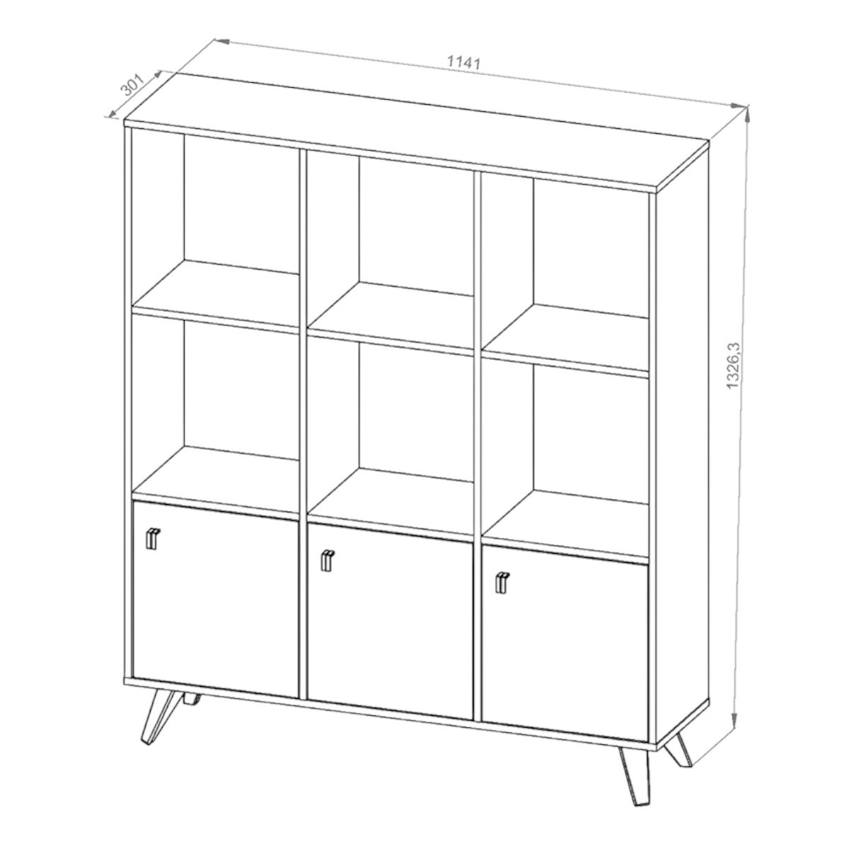 DIELFE MODULO LINEA ESCANDINAVA 3 CUERPOS - Imagen 5
