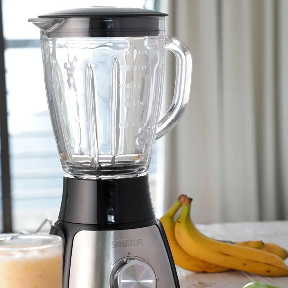 SMARTLIFE LICUADORA 1,5LTS JARRA DE VIDRIO PICA HIELO 600W SL-BL1055PN - Imagen 8