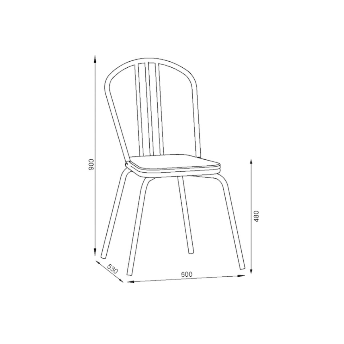 DIELFE SILLA BROOKLYN ASIENTO TAPIZADO - Imagen 2