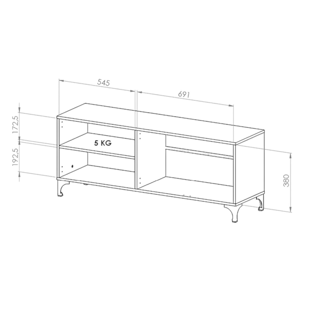 DIELFE RACK TV SOHO INDUSTRIAL 1.30 - Imagen 4