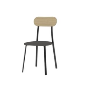 DIELFE SILLA BOLONIA CAÑO NEGRO/BLANCO