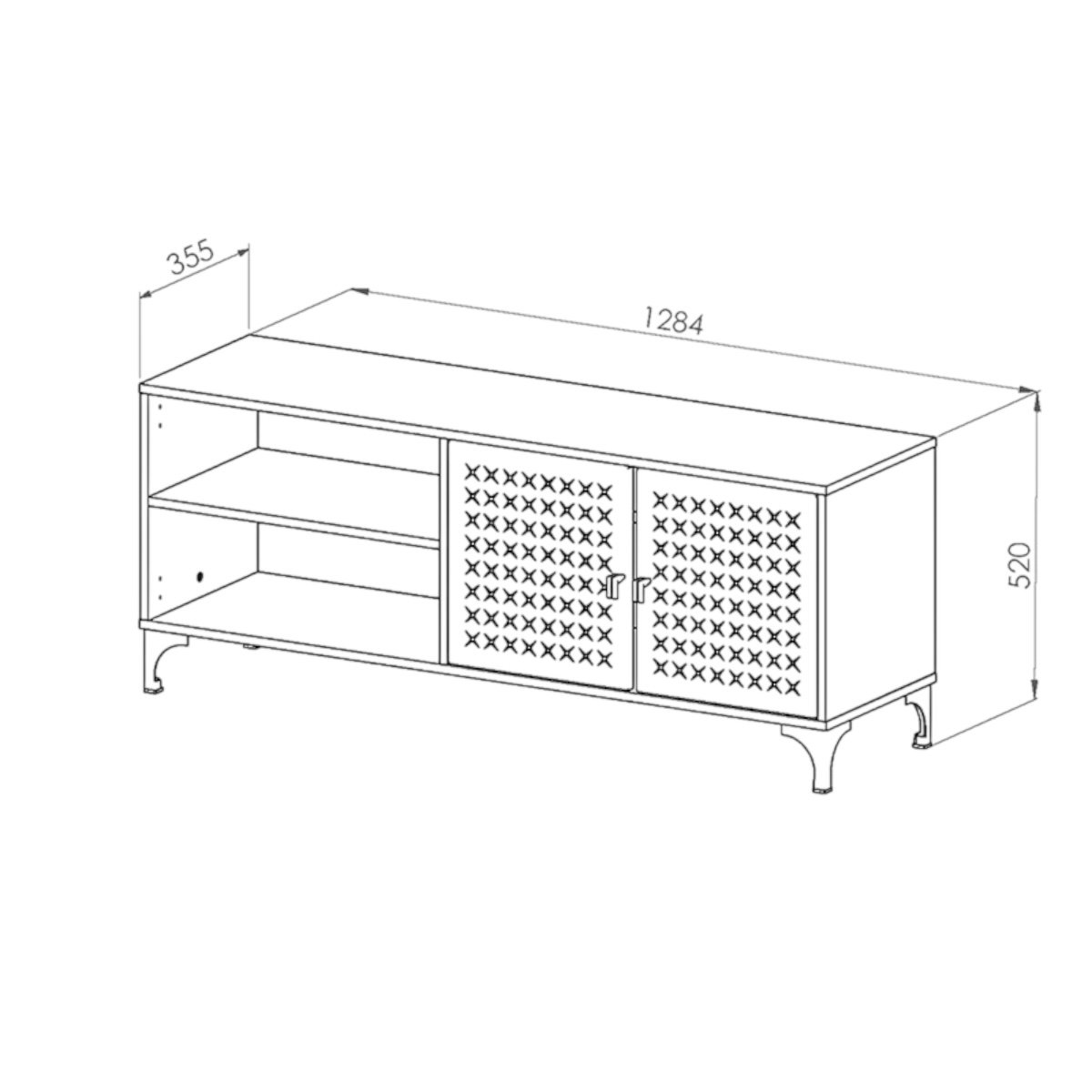 DIELFE RACK TV SOHO INDUSTRIAL 1.30 - Imagen 5