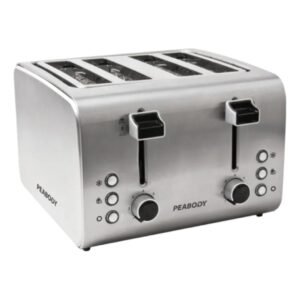 TOSTADORA 4 PANES PEABODY PE-T8520 COLOR ACERO INOXIDABLE