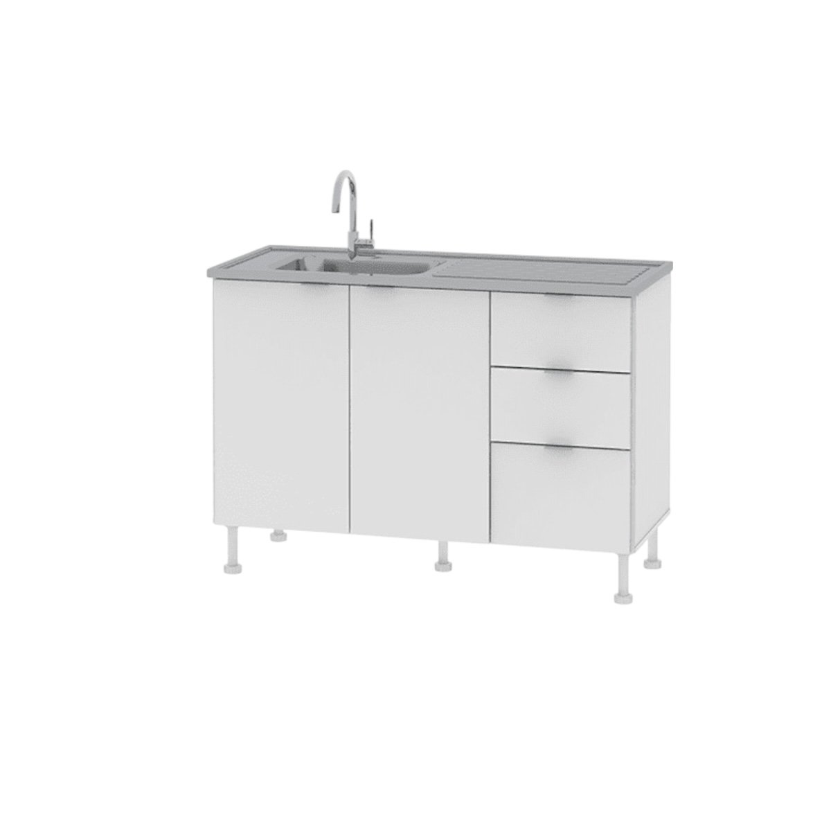 DIELFE BAJO MESADA CONFORT 1.20M BLANCO - Imagen 2