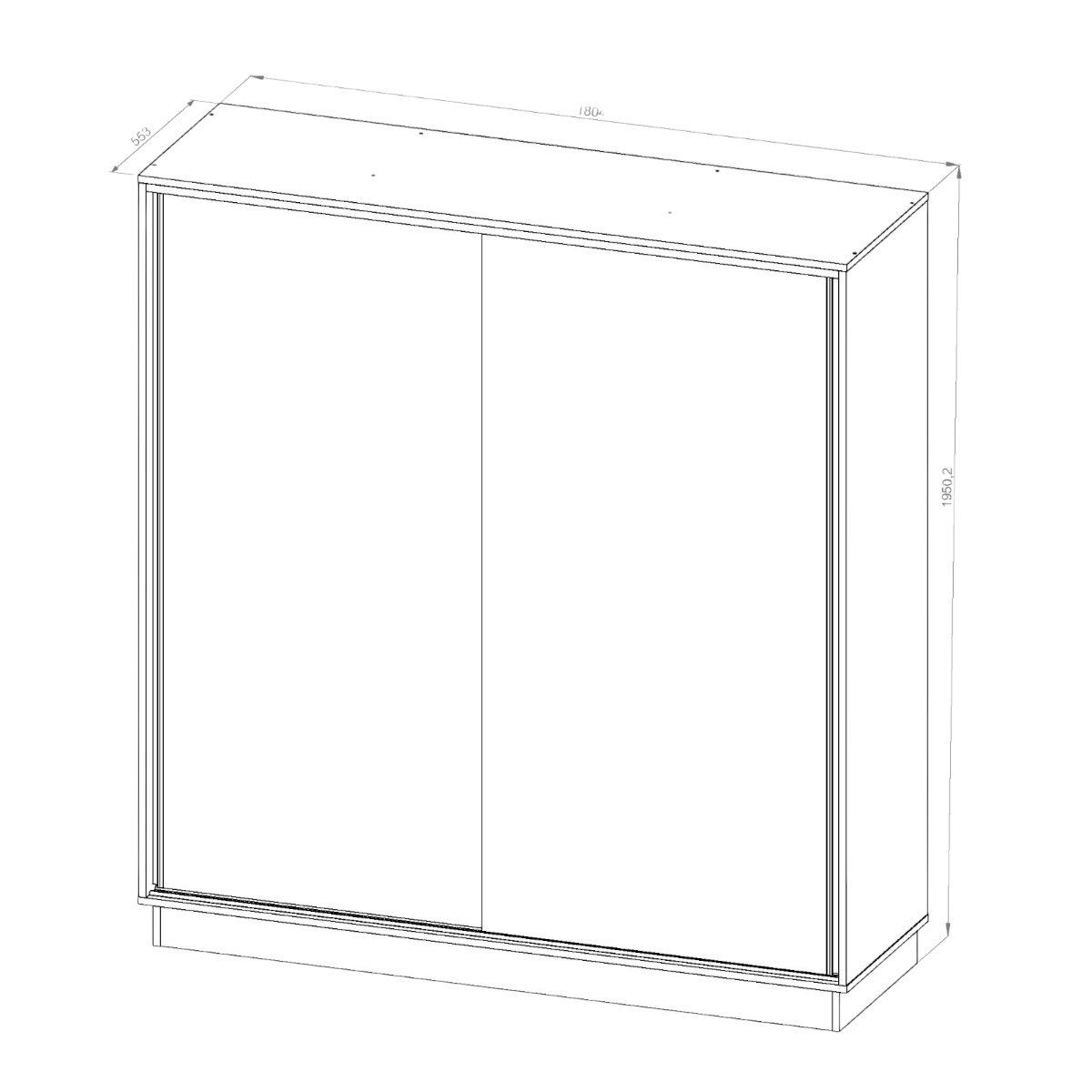 DIELFE PLACARD 2 PUERTAS CORREDIZAS PE180 - Imagen 4