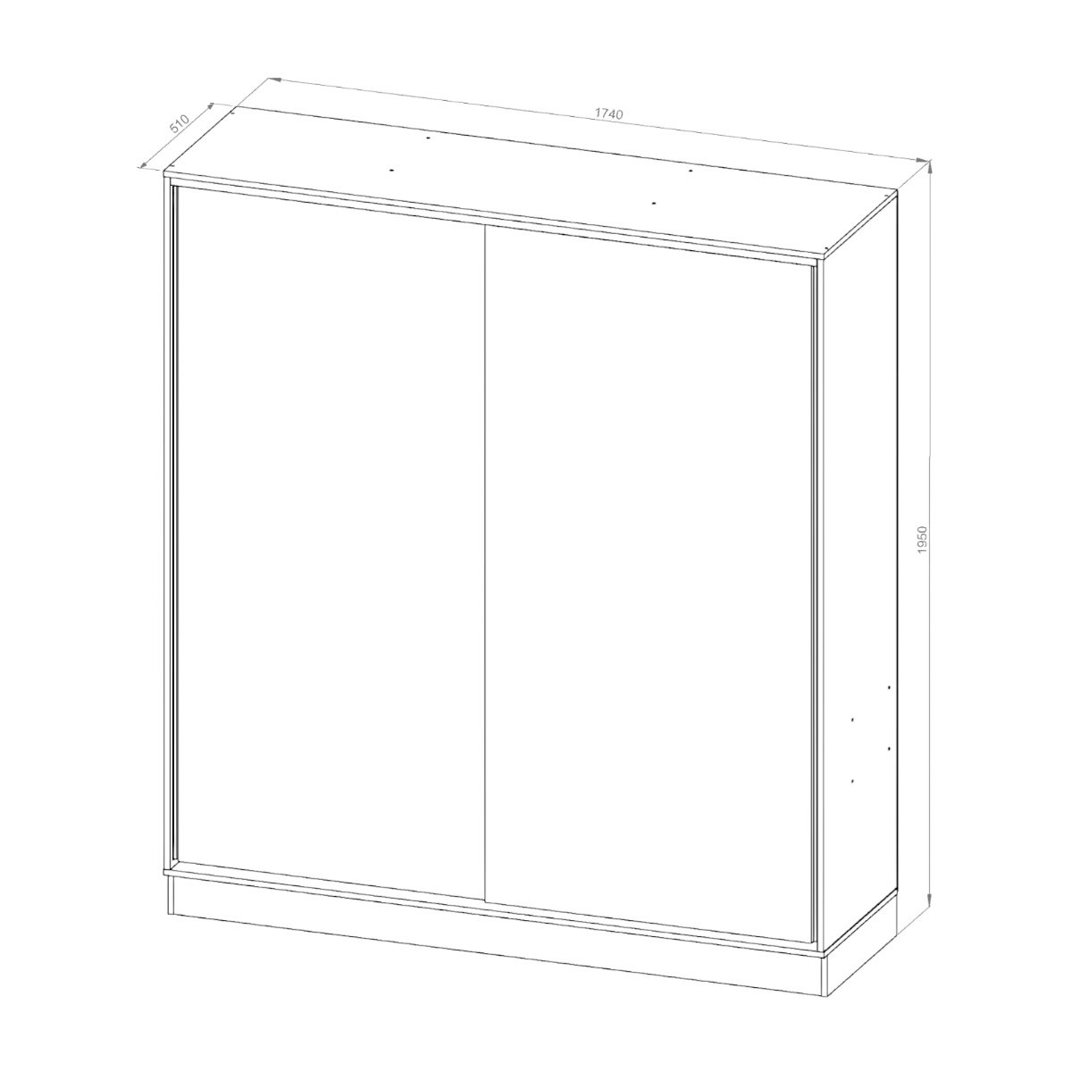 DIELFE PLACARD PUERTA CORREDIZA PLO180 - Imagen 5