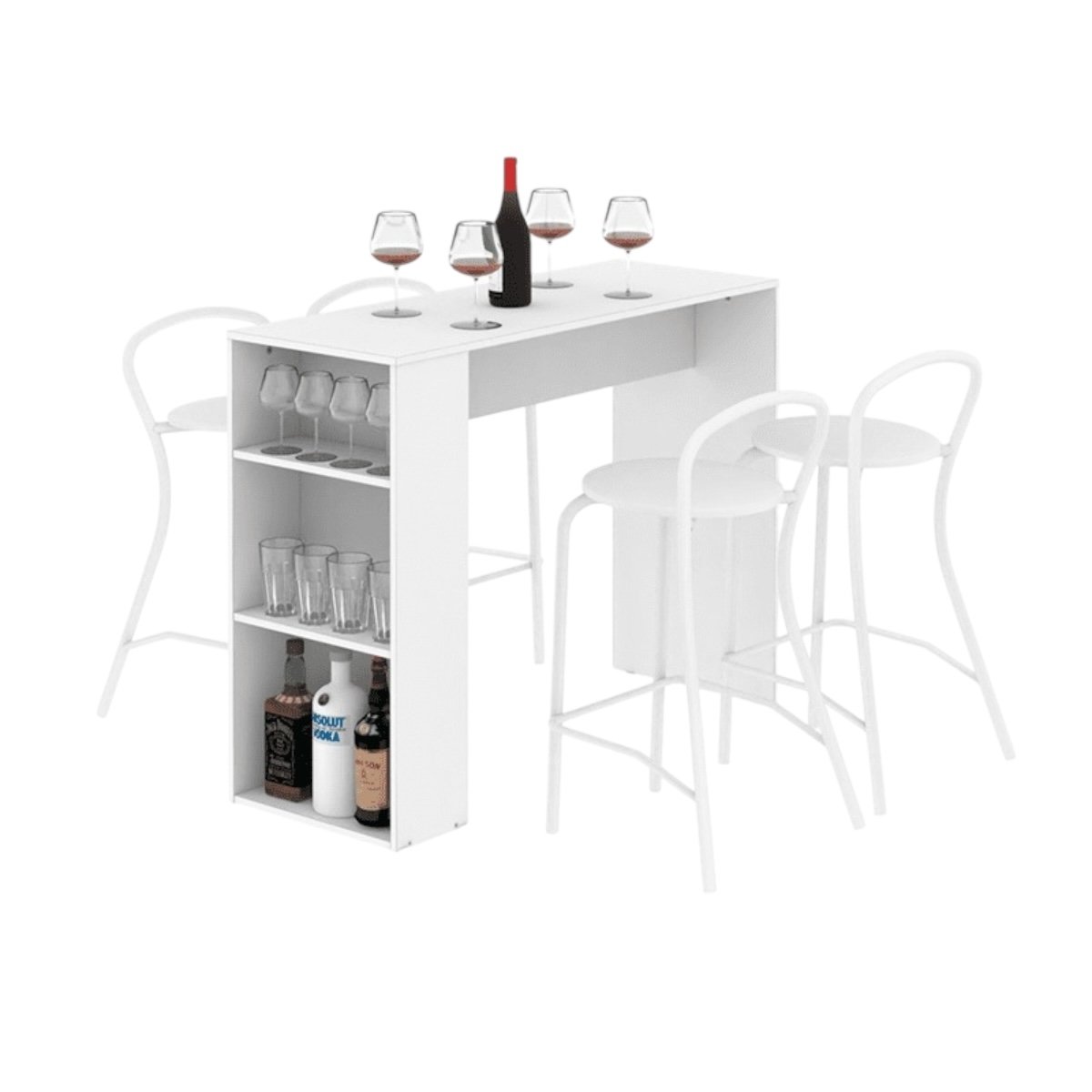 DIELFE BARRA DESAYUNADORA CON ESTANTES - Imagen 4