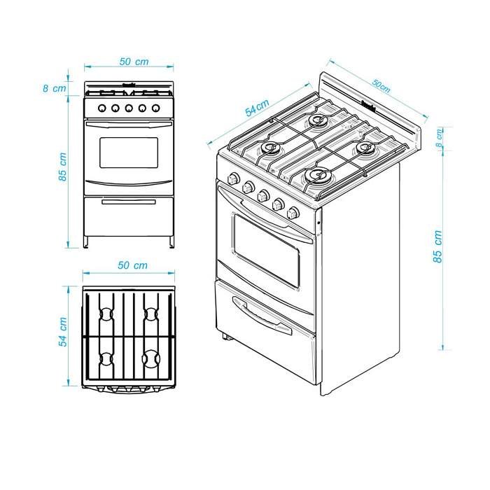 COCINA ESCORIAL CANDOR GAS LICUADO - Imagen 4