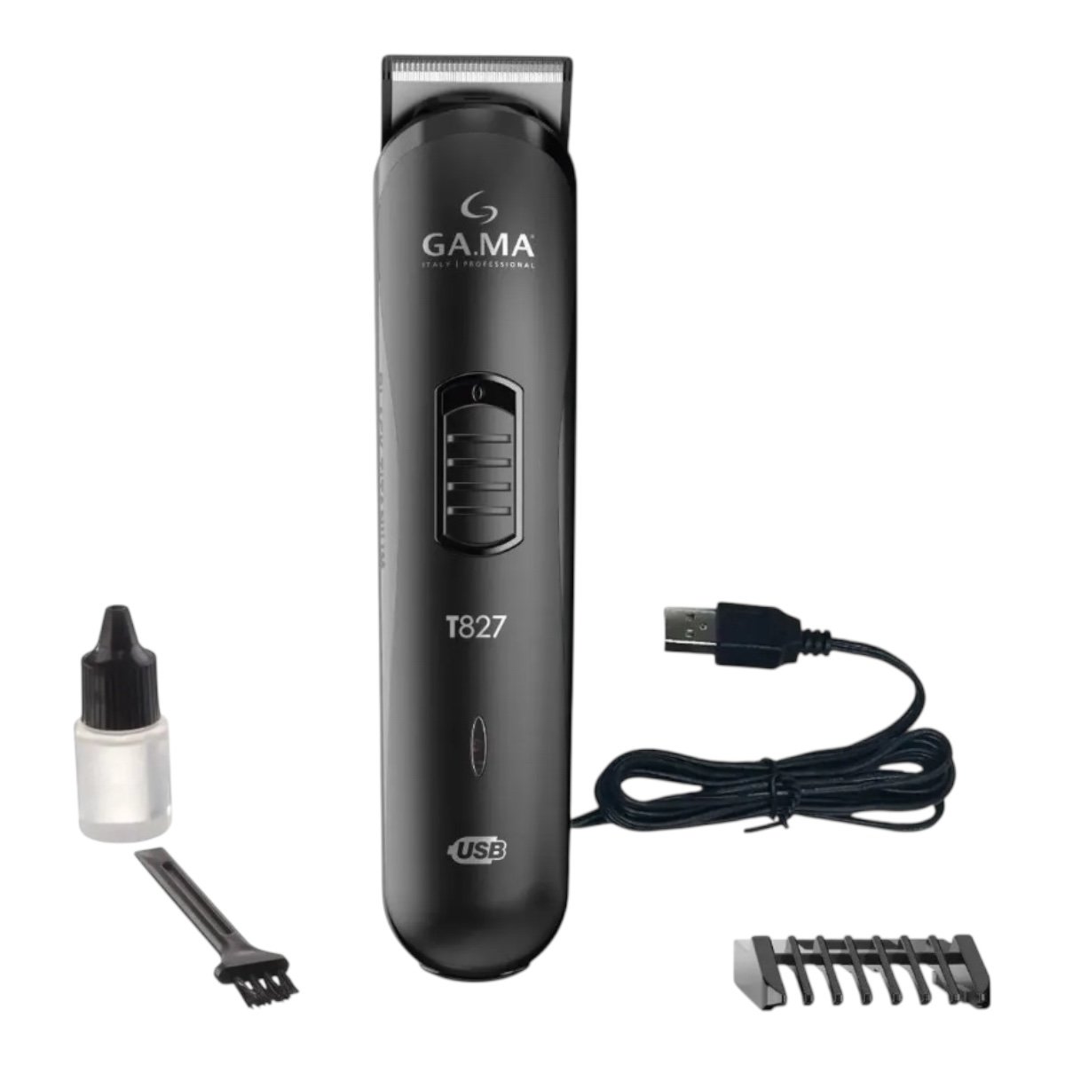 GAMA CORTADORA DE PELO BLACK TITANIUM CARGA USB TRIMMER T827 COLOR NEGRO - Imagen 6