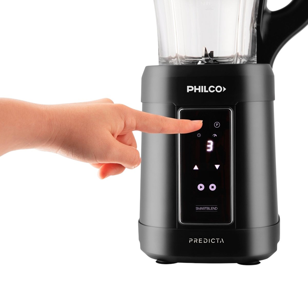 LICUADORA DE VASO PREDICTA PHILCO 1.75LTS 600W NEGRA - Imagen 3