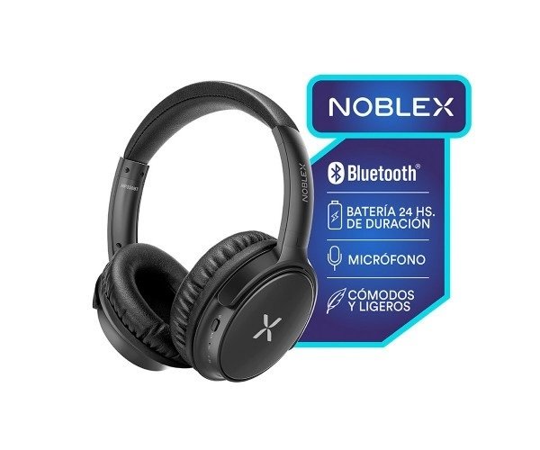 AURICULAR INALÁMBRICO OVER EAR BLUETOOTH NEGRO NOBLEX
