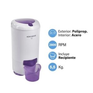 KOH-I-NOOR SECARROPAS CENTRÍFUGO MOD. 755/2 VISION 5.5KG