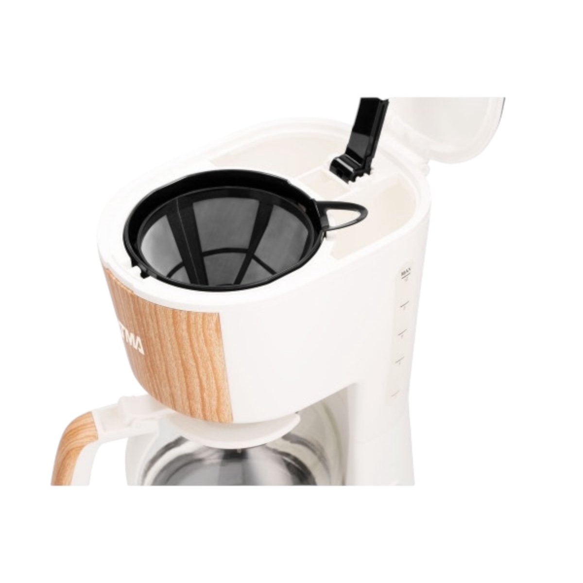 CAFETERA DE FILTRO SÍMIL MADERA 1.25LTS 900W ATMA - Imagen 3