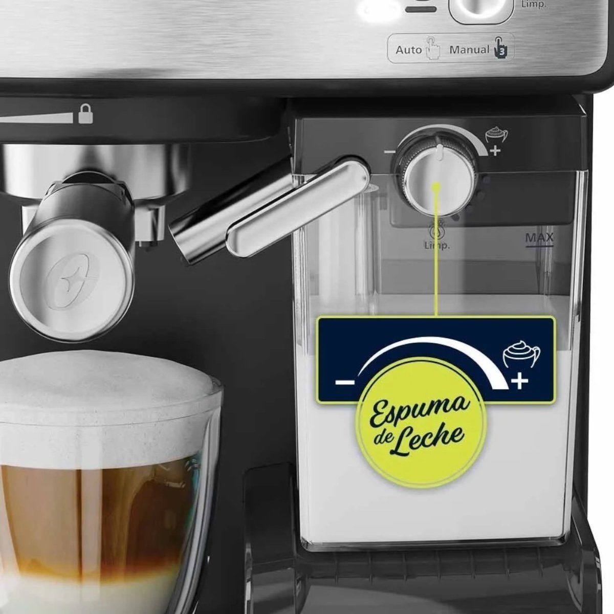 OSTER CAFETERA ESPRESSO PRIMALATTE EM6603 PLATEADA - Imagen 5