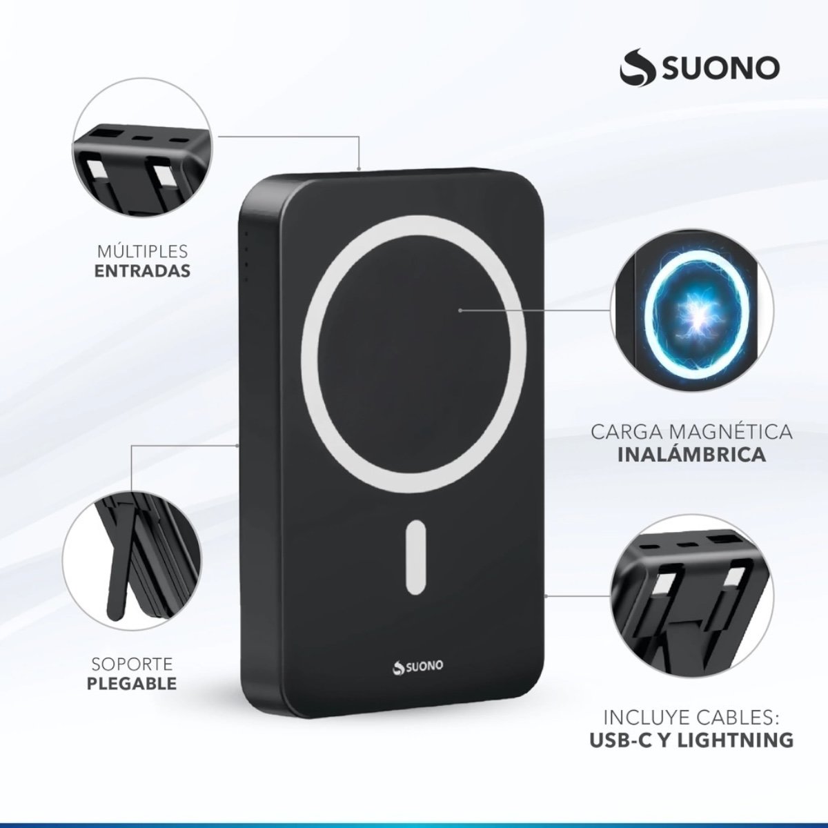 SUONO POWER BANK CARGADOR 8000 MAH - Imagen 5