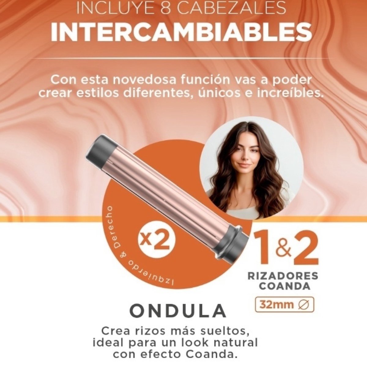 CEPILLO SECADOR MULTISTYLER GAMA VIBRANCE UNIQ 8 En 1 NEGRO - Imagen 3