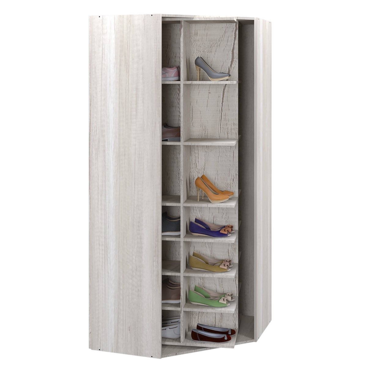 MUEBLE DE GUARDADO O ZAPATERO GIRATORIO CON ESPEJO Y CAJONES CORSALINI - Imagen 2