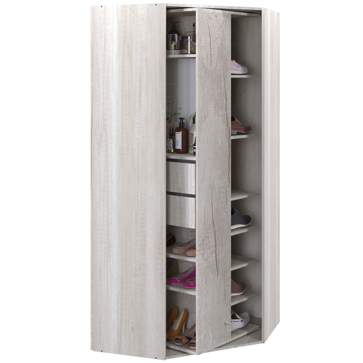 MUEBLE DE GUARDADO O ZAPATERO GIRATORIO CON ESPEJO Y CAJONES CORSALINI - Imagen 3