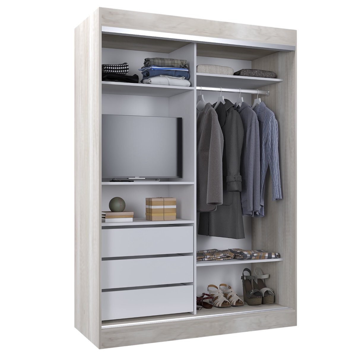 VESTIDOR 2 PUERTAS CORREDIZAS 1.40X2.00Mts 520-HE CORSA - Imagen 2