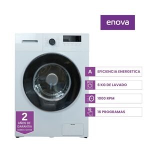 ENOVA LAVARROPAS AUTOMÁTICO CARGA FRONTAL 6KG