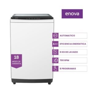 ENOVA LAVARROPAS AUTOMÁTICO CARGA SUPERIOR 6KG