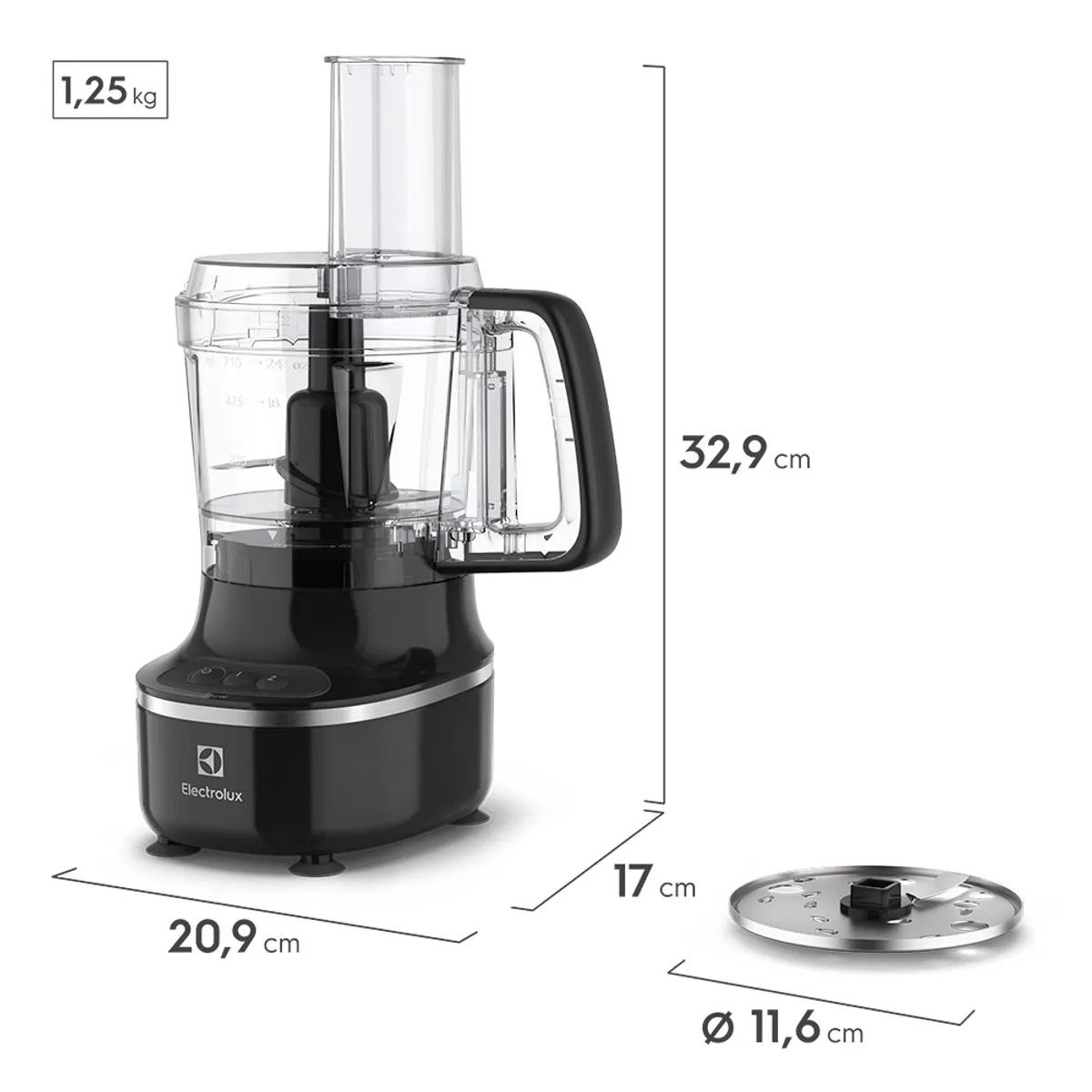 ELECTROLUX MULTIPROCESADORA 3 EN 1 EFFICIENT 710ML EFP500 - Imagen 2