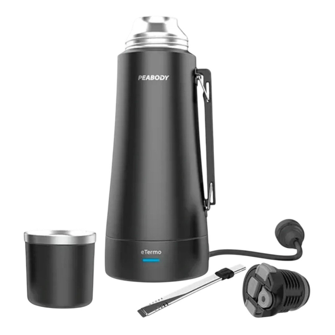TERMO ELÉCTRICO PEABODY Et1001n E-termo 1LTS MATE BOMBILLA P1 COLOR NEGRO