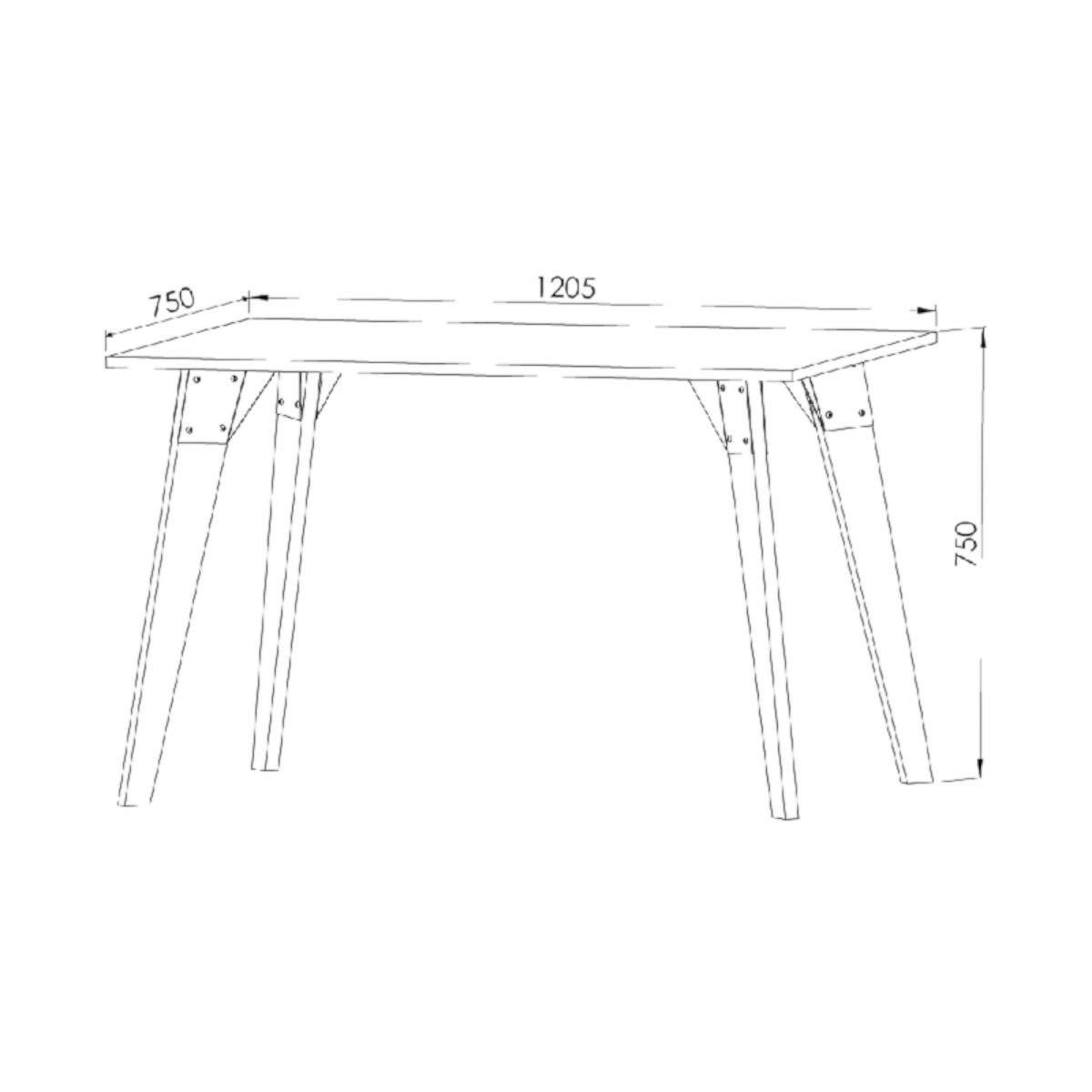 DIELFE MESA OSLO 1.20M - Imagen 2