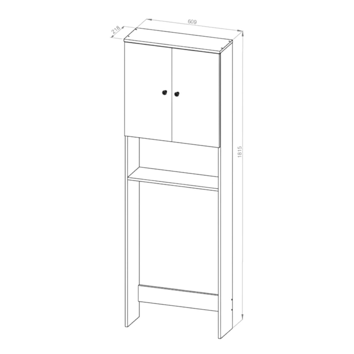 DIELFE MUEBLE SOBREINODORO 2 PUERTAS BLANCO - Imagen 5